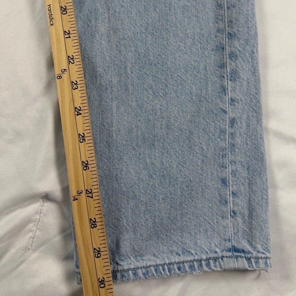 American Eagle 90s Straight Jeans Womens 27 Light Wash High Rise Blue Denim - Picture 2 of 6